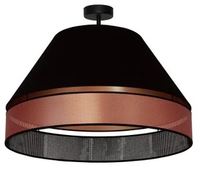 Duolla - Lampadario a plafone COPPER SHINY 1xE27/15W/230V diametro 60 cm nero/rame
