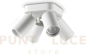 Dynamite faretto bianco orientabile 4 luci attacco gu10 lampadina i...