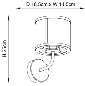 Endon 106003 - Applique HOPTON 1xE14/7W/230V cromo lucido