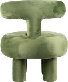 Poltrona in velluto verde chiaro Abrazo - Leitmotiv