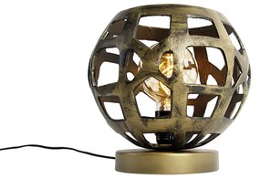 Lampada da tavolo industriale oro antico - Bobby