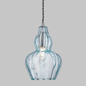 Maytoni MOD238-PL-01-BL - Lampadario a sospensione con filo EUSTOMA 1xE14/40W/230V blu