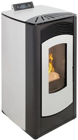 Stufa a pellet Euro Alpi ROCCA CANALIZZATA 2 USCITE 13,18 kW Colore Bianco