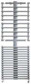 Scaldasalviette ad acqua calda IRSAP GET UP grigio perla interasse 500 mm, L 55 x H 107.6 cm