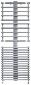 Termoarredo bagno IRSAP 107.6x55 cm interasse 500 mm serie Get Up
