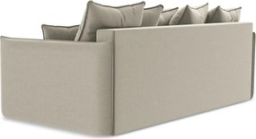 Divano beige allungabile/con contenitore con rivestimento in velluto 225 cm Hula – Makamii