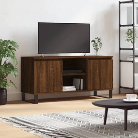 Mobile tv rovere marrone 104x35x50 cm in legno multistrato