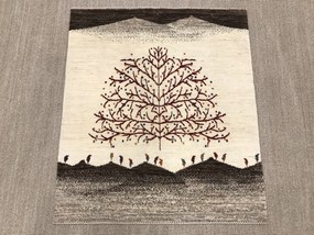Loribaft Tappeto 100 x 110 Beige (Iran) Annodato A Mano
