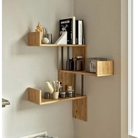 Mensola angolare da parete 109,4x60 cm pino Atlantic