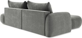 Divano angolare grigio allungabile (con penisola a sinistra/con chaise lounge) Hale – Makamii