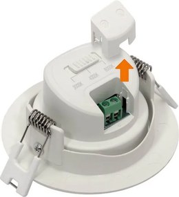 Faro Incasso Tondo 7W CCT Ø70mm 38° Orientabile Dimmerabile Colore Bianco Variabile CCT