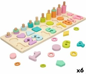 Puzzle di Legno per Bambini Woomax Forme Numeri + 3 anni (6 Unità)