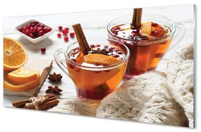 Pannello paraschizzi cucina Tè invernale in tazza 100x50 cm