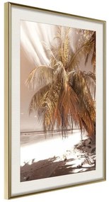 Poster  Paradise in Sepia  Cornice Quadri Cornice d'oro con passe-partout, Larghezza x Altezza Home decor 20x30