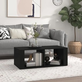 Tavolino Da Salotto Nero 100x50x36 Cm İn Legno Multistrato /