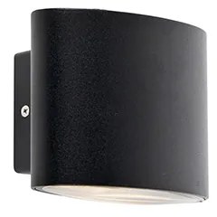 Lampada da parete per esterni moderna nera con LED IP44 - Ovum
