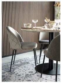 Set di 2 sedie da pranzo in velluto grigio chiaro Geneve - House Nordic