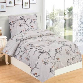 Set copripiumino e federa grigio in micropile per letto singolo 140x200 cm Ronja – My House