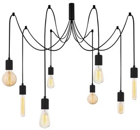Lampadario a sospensione con filo KABLUNI 8xE27/100W/230V ragno