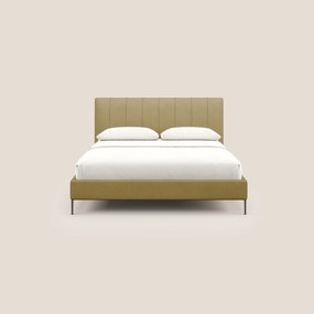 Calliope letto imbottito piedini alti completamente sfoderabile in tessuto smacchiabile T17