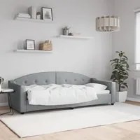 Letto da Giorno Grigio Chiaro 80x200 cm in Tessuto 354178