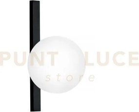 Applique a parete enoire nera e opale 1 luce attacco e14 14x1428cm ...