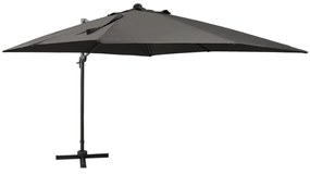 Ombrellone A Sbalzo Con Palo E Luci A Led Antracite 300 Cm /