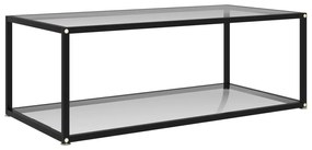 322897 Vidaxl Coffee Table Transparent 100x50x35 Cm Tempered Glass /