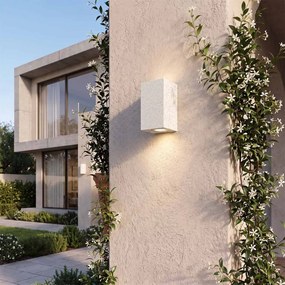 Applique Rettangolare in Cemento Chiaro GU10 IP65 - NOVILUMIO