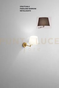 Crane applique in metallo marrone metallizzato 1 luce attacco e14 i...