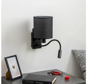 Brilagi - Applique a LED NUBILA 1xE27/25W/230V + LED/3W nero