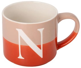 Tazza lettera N arancio 400 ml Blend Collection
