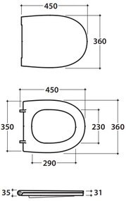 Sedile soft close con sgancio rapido Per wc 4All Bianco Opaco 4all Globo