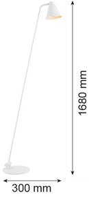 Argon 8001 - Lampada da terra AVALONE 1xE27/15W/230V bianco