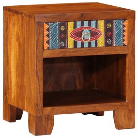 Comodino 40x35x45 Cm İn Legno Massello Di Acacia /