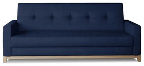 Divano blu scuro allungabile/con contenitore e rivestimento in velluto 216 cm Selene – ELTAP