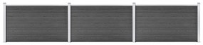 Set Pannelli Di Recinzione İn Wpc 526x105 Cm Nero /