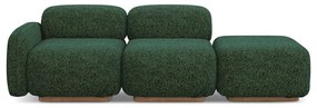 Chaise lounge componibile verde scuro (con penisola a sinistra) Ailani – Makamii