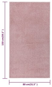 Tappeto a Pelo Corto 80x150 cm Rosa