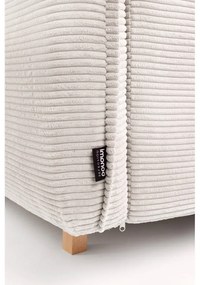 Divano angolare beige allungabile (con penisola a destra/a forma di "U") con rivestimento in velluto a coste Tori – Bonami Selection