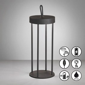 Lampada da tavolo a LED nera (altezza 36 cm) Kante - Fischer &amp; Honsel