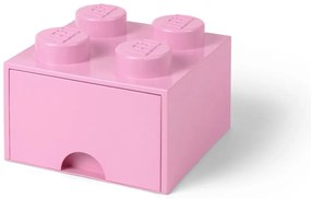 Scatola portaoggetti rosa chiaro quadrata - LEGO®