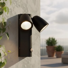 Applique da Esterno IP65 2xGU10 con Sensore movimento AXIS - Nera
