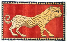 Gabbeh Tappeto 150 x 90 Rosso (Iran) Annodato A Mano