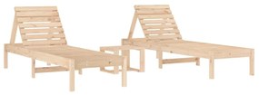 Lettini con tavolino 2 pz in legno massello di pino