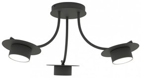 Lampada a soffitto in acciaio ENSO 3 nero da interno 3xGX53 Colore del corpo Nero