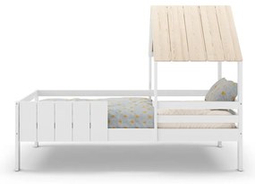 Letto da bambini a forma di casa bianco 90x190 cm Valka – Marckeric