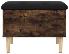 Panca portaoggetti rovere fumo 62x42x46 cm legno multistrato