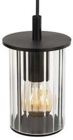 Argon 8751 - Lampadario da esterno a sospensione con filo NORFOLK 1xE27/15W/230V IP44 nero