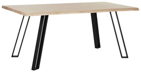 Tavolo da pranzo legno chiaro/nero 180 x 90 cm GRAHAM Beliani